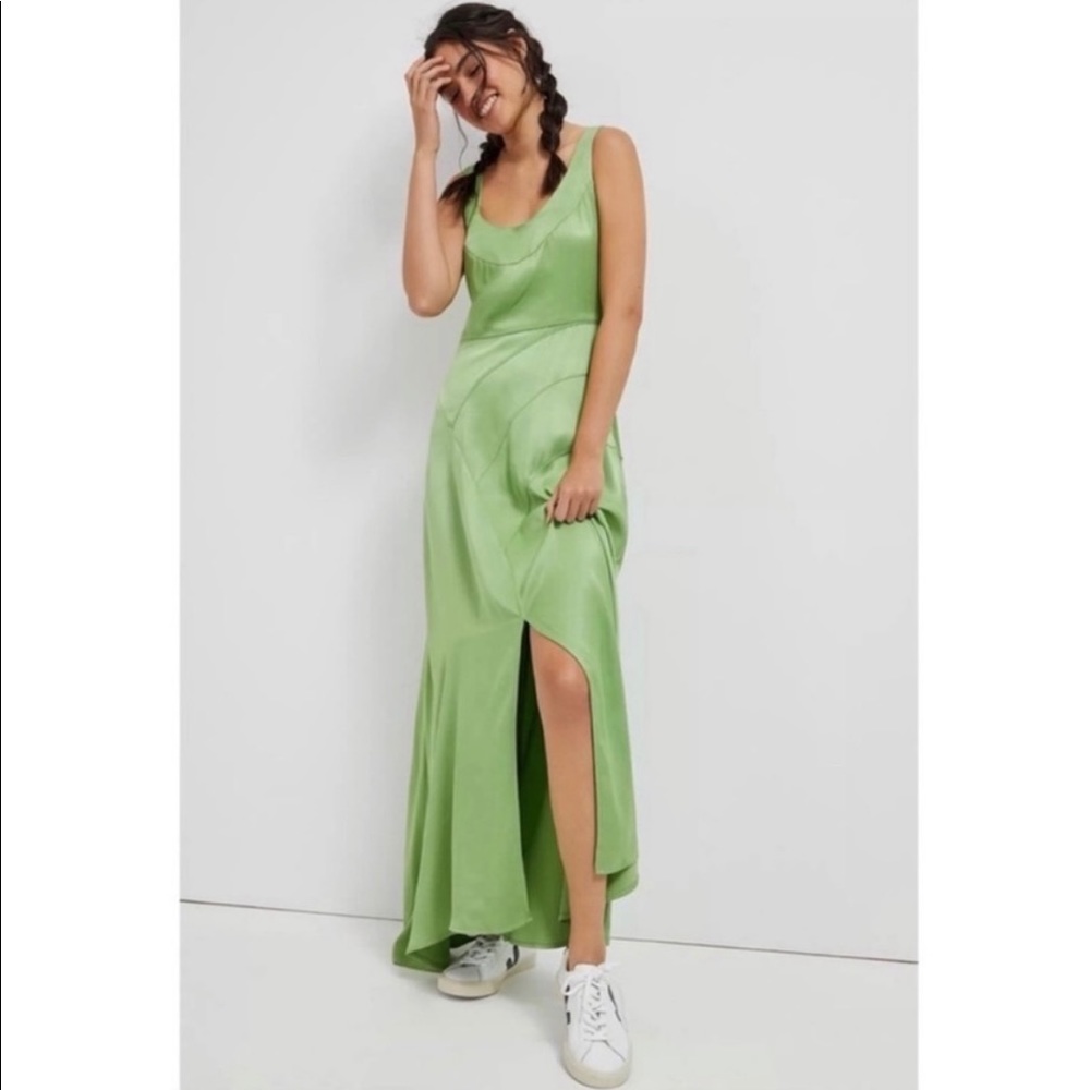NWT Anthropologie Rima green maxi dress
